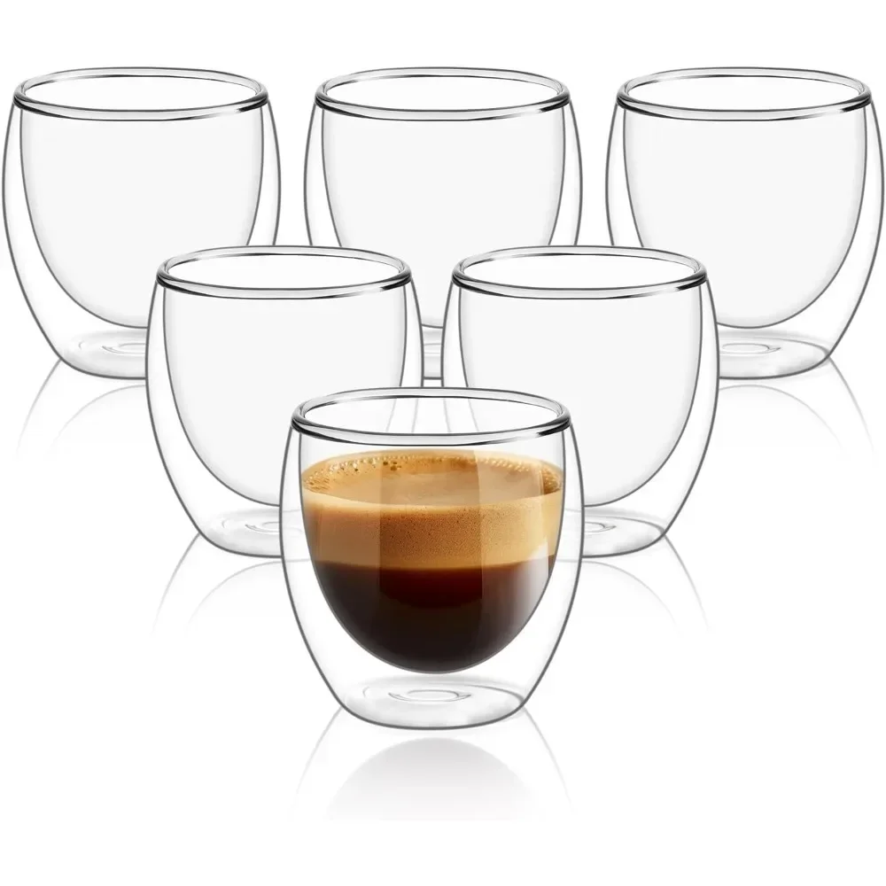 Espresso Shot Glass - Canecas de café de vidro transparente