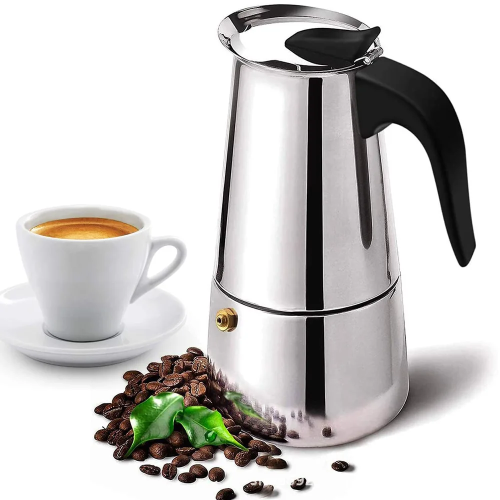 Hero Coffee Equipment - Cafeteira moka de aço inoxidável premium,