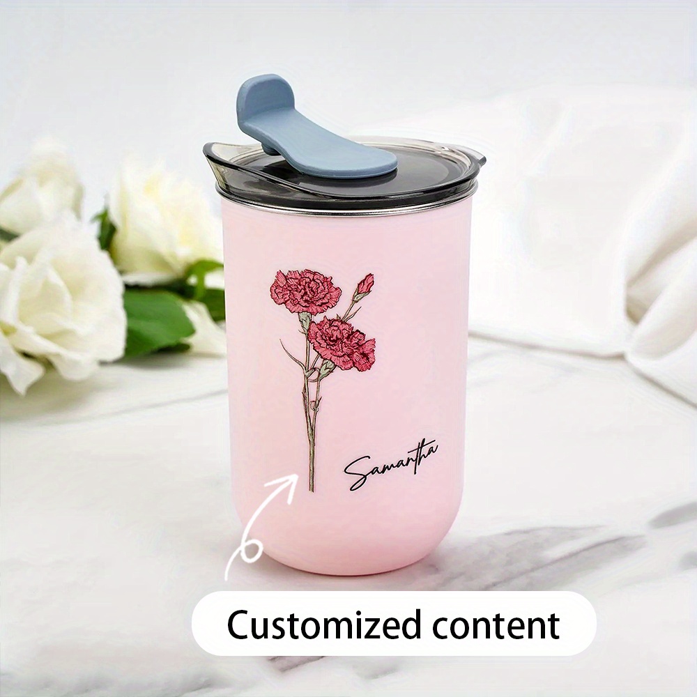 Coffee Equipment Gift - Copo Térmico Personalizado com Flor de