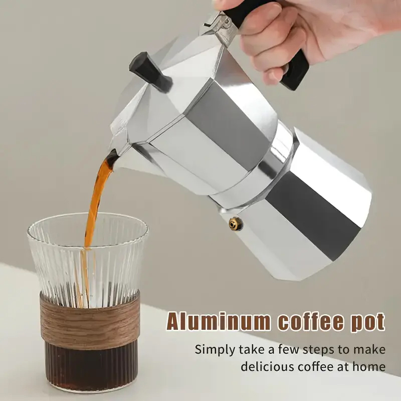 Hero Coffee Equipment - Cafeteira Moka Clássica de Alumínio 50-300ML