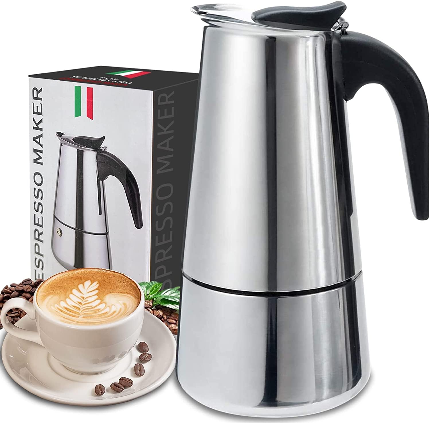 4/6/9 Xícaras Moka Pot Caffe M - Hero Coffee Equipment avaliação e preço